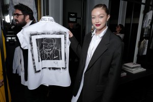 Gigi Hadid and her shirt