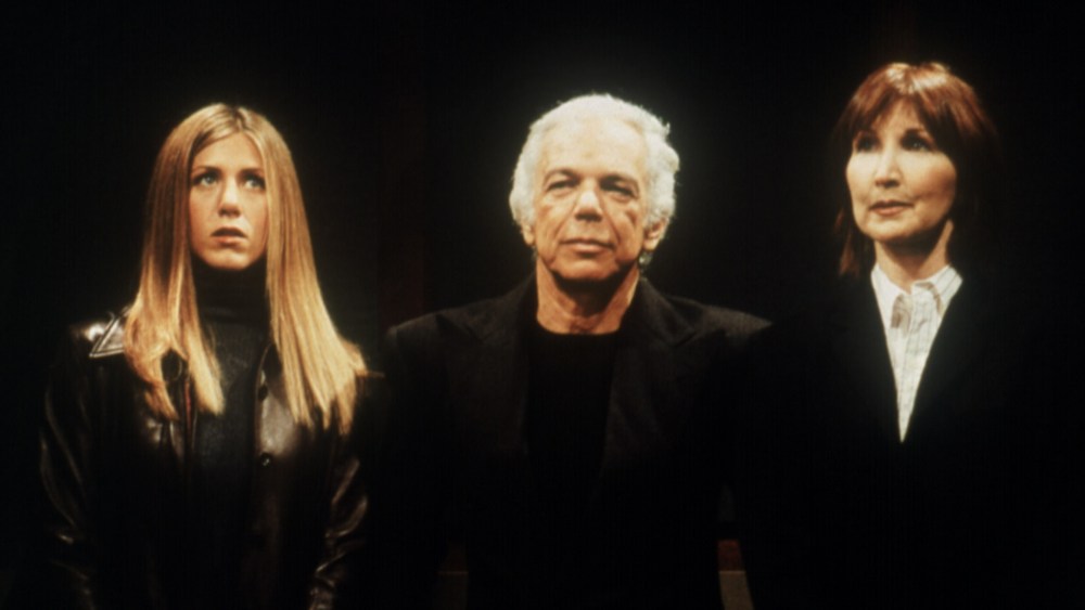 Jennifer Aniston, Ralph Lauren, Joanna Gleason in FriendsOne With Ross's Teeth,' 1999-2000 season, yr6, 11-18-1999