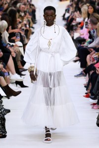 Model on the catwalk