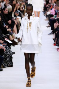 Model on the catwalk