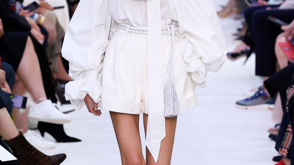 Model on the catwalk
