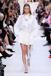 Model on the catwalk