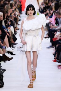 Model on the catwalk