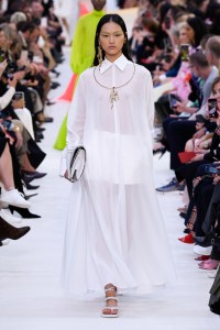Model on the catwalk
