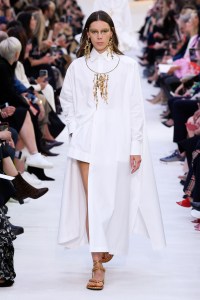 Model on the catwalk