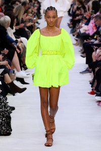 Model on the catwalk