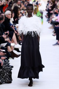 Model on the catwalk