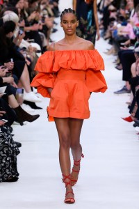 Model on the catwalk