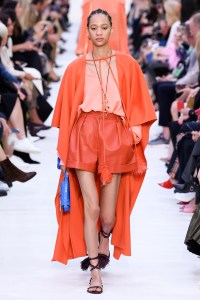 Model on the catwalk