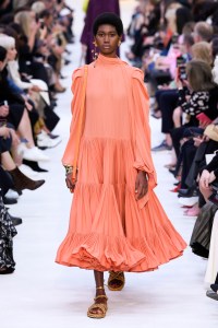 Model on the catwalk