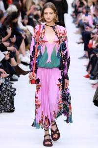 Model on the catwalk