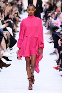 Model on the catwalk