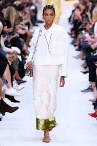 Model on the catwalk