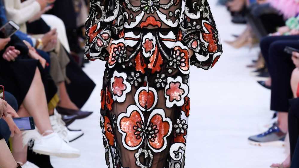 Model on the catwalk