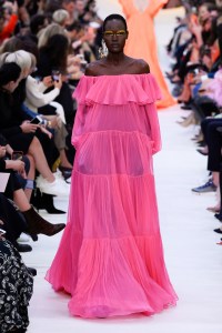 Model on the catwalk