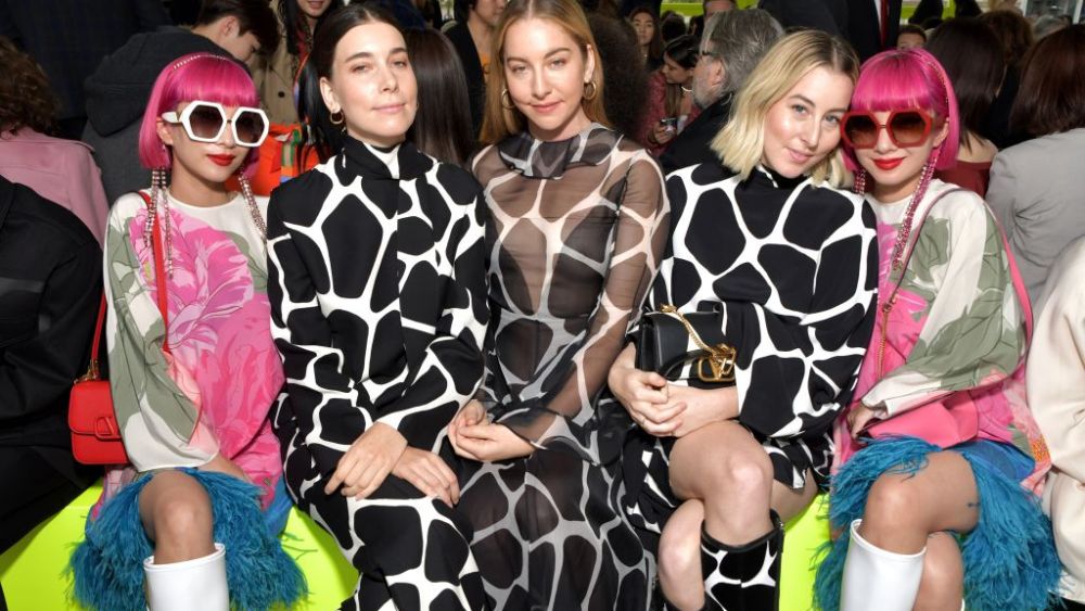 Danielle Haim, Este Haim and Alana Haim with Amiaya