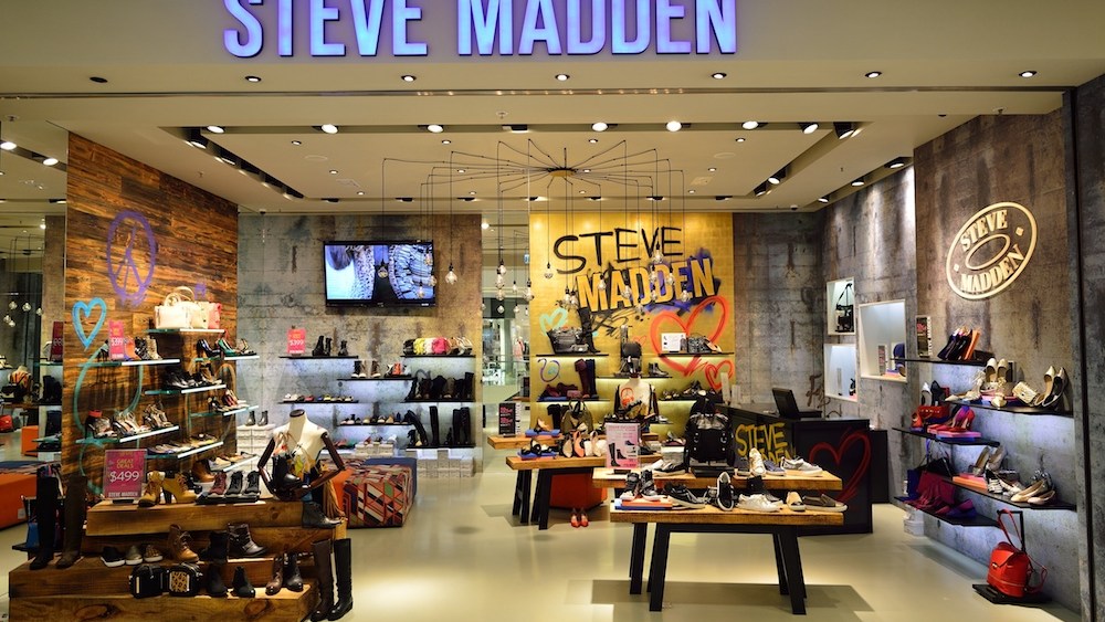 Steve Madden stock jumped 14 percent when the footwear brand released its latest sales figures and beat Wall Street expectations.