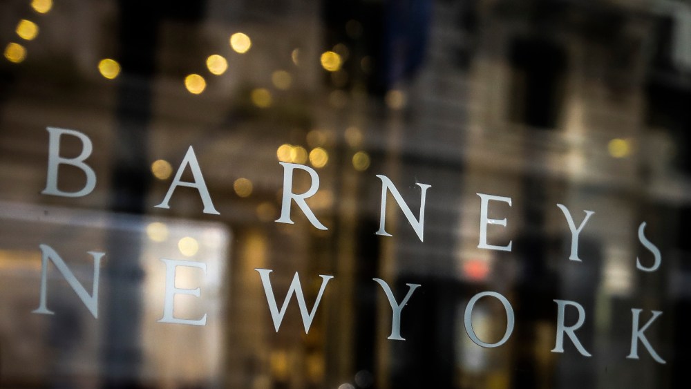 Signage for Barneys New York department store is displayed on the store's window, in New York. The luxury retailer could be joining a growing list of retailers that have filed for bankruptcyBarneys -Options, New York, USA - 16 Jul 2019