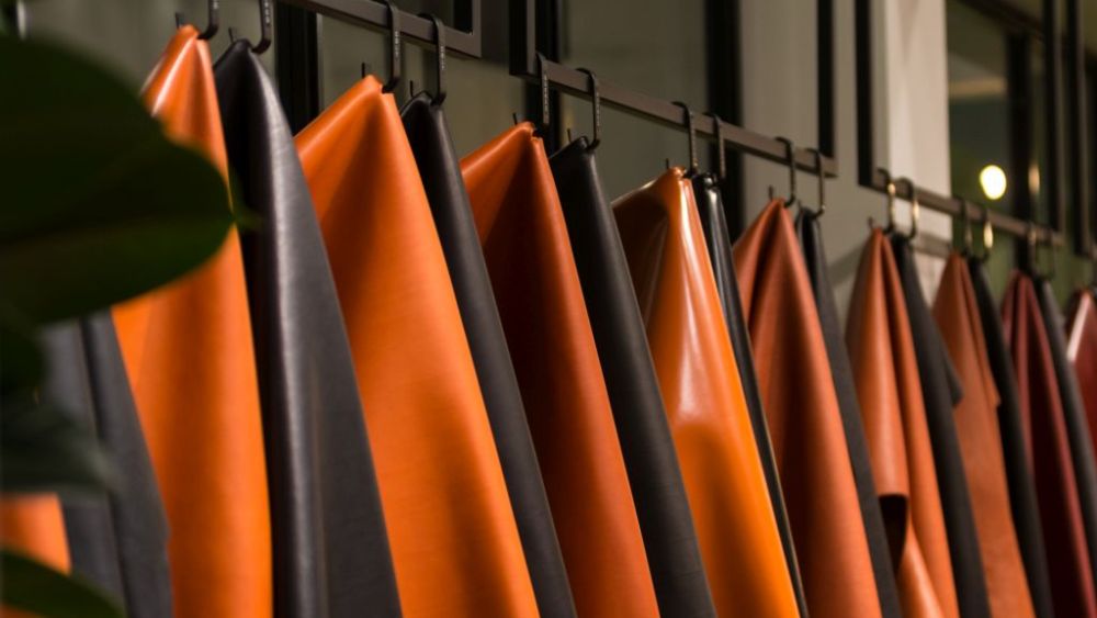Leather hides at the 97th edition of the Lineapelle trade show held in Milan, Oct. 2 to 4.