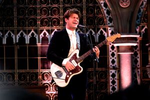 Acoustic performance by Jack Peñate at the memorial service for Joe Casely-Hayford