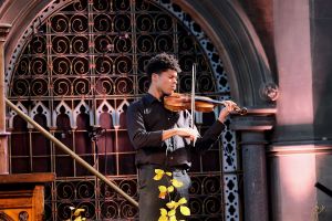 Violinist Braimah Kanneh-Mason at the memorial service for Joe Casely-Hayford