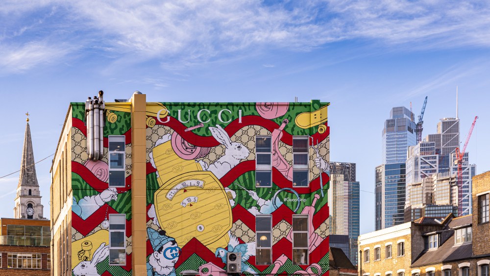 Gucci Grip art mural in Brick Lane, London