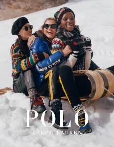 Ralph Lauren is celebrating family, inclusion and diversity in its holiday campaign. Titled ÒEvery Moment Is a Gift,Ó the campaign features five real families, including models Taylor Hill and Phillip Bread and their families; actor Matt Dallas with his husband and son; artist Damian Loeb and his model wife Zoya Loeb and their children. The participants are pictured enjoying the season dressed in their Ralph Lauren finery. The holiday campaign, which was photographed by the duo of Tim Hill and James Finnigan, will run through December in outdoor, print and social media globally. In a move to attract a younger audience, the brand is also partnering with Snapchat on an augmented reality experience through its interactive World Lens where users can try on eyewear styles or virtually enter the world of Ralph Lauren and purchase and unwrap gifts. Ñ Jean E. Palmieri