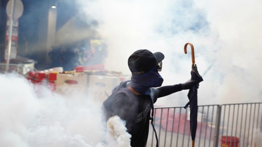 China has banned the delivery of black clothing to Hong Kong's protesters.