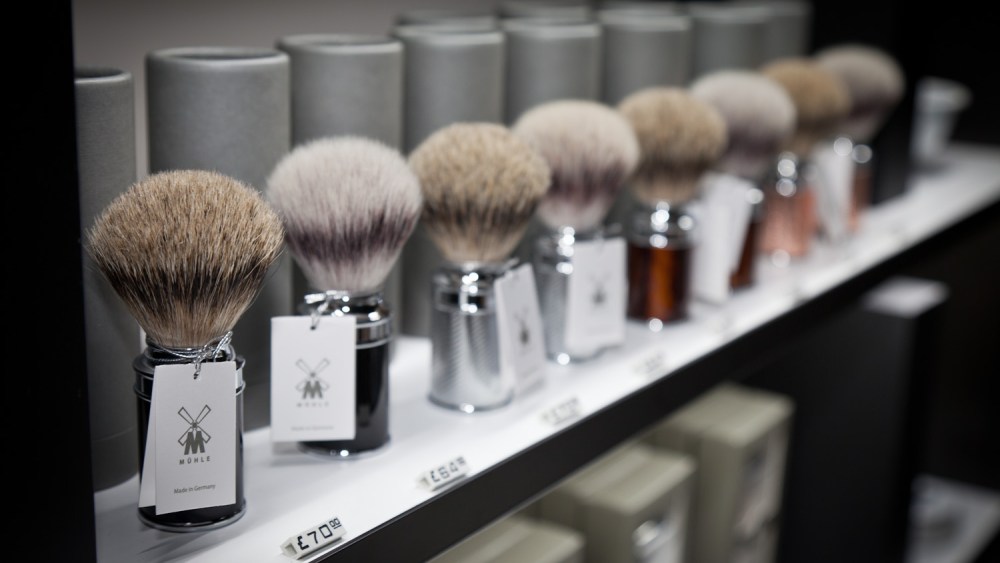 Shaving brushes.