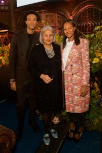 Joe Casely-Hayford's family, Charlie Casely-Hayford, Maria Stevens and Alice Casely-Hayford at the memorial service