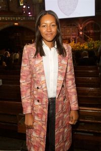 Alice Casely-Hayford at the memorial service for Joe Casely-Hayford