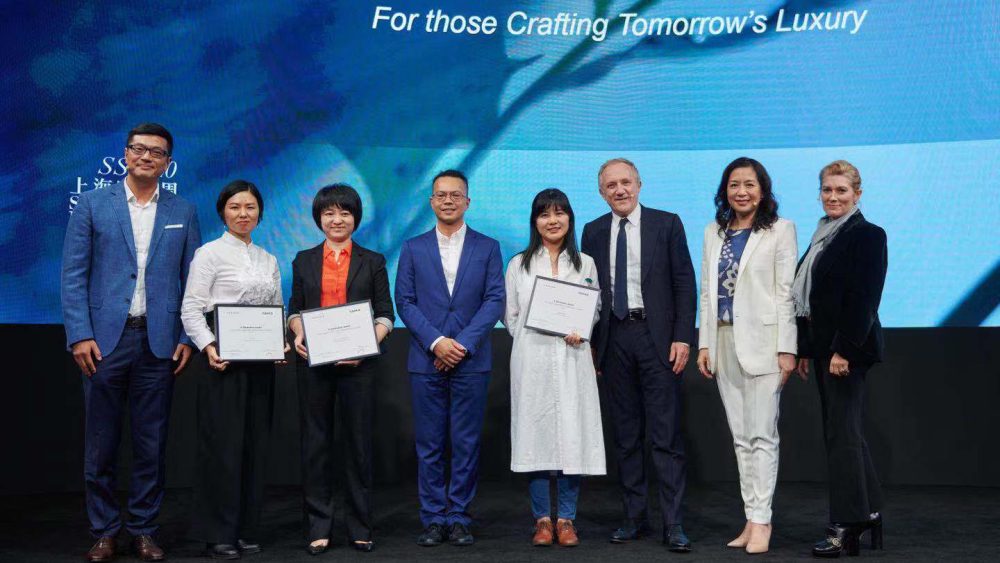 Winners of the K Generation Award with executives from Kering and Plug and Play.