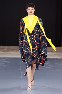 Model on the catwalk