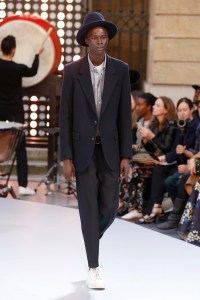 Model on the catwalk