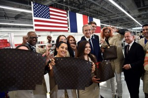 Bernard Arnault at the Louis Vuitton Factory in Texas.