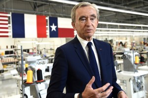 Bernard Arnault at the Louis Vuitton Factory in Texas.