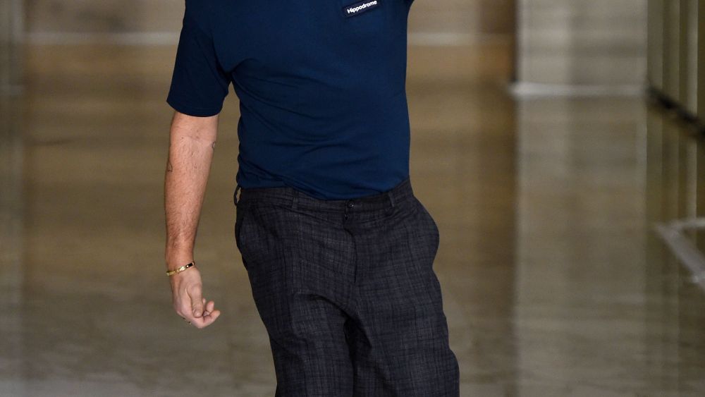 Michael Maccari at the Fall 2018 Perry Ellis Show.