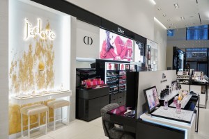 A view of the Dior beauty counter.