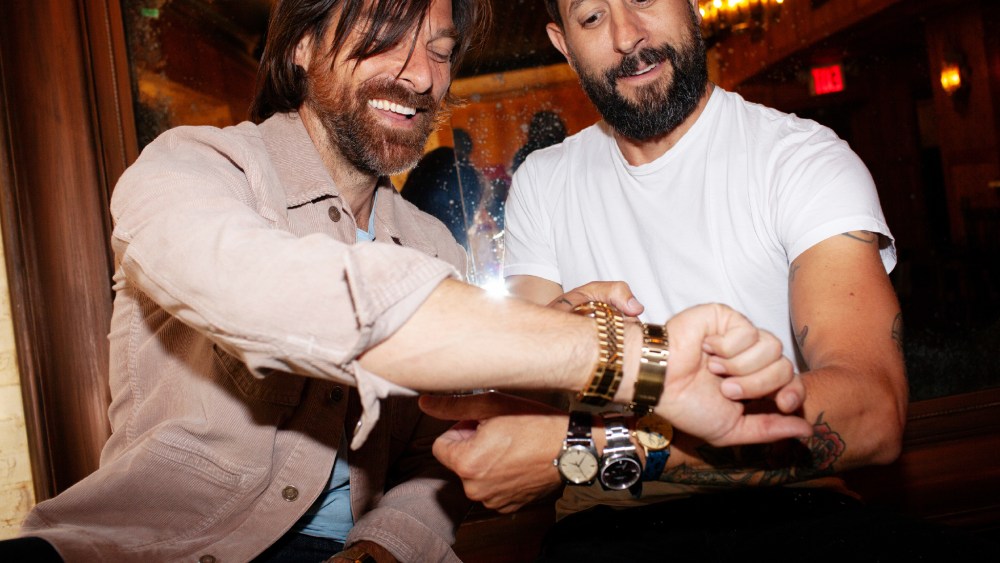 Geoff Sprung and Matthew Ramsey of Old Dominion compare watches.