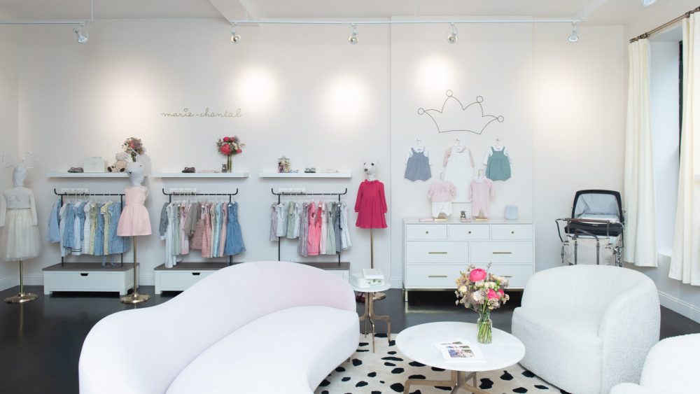 The interior of the Marie-Chantal by-appointment showroom.