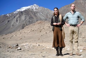Prince William and Catherine Duchess of Cambridge visit the Chiatibo glacier in the Hindu Kush mountain range in the Chitral District of Khyber-Pakhunkwa Province. They spoke with a an expert about how climate change is impacting glacial landscapes. The Cambridge's are engaging in a royal tour of Pakistan from 14 - 18 October 2019
Prince William and Catherine Duchess of Cambridge visit to Pakistan - 16 Oct 2019