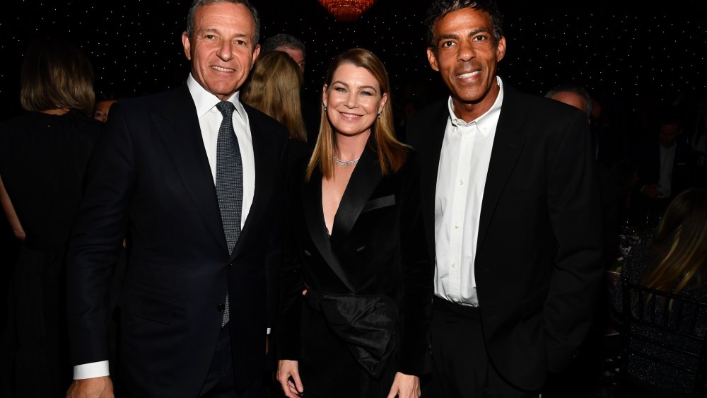 Robert Iger (with Ellen Pompeo and Chris Ivery at a 2019 charity event) returns to Disney.