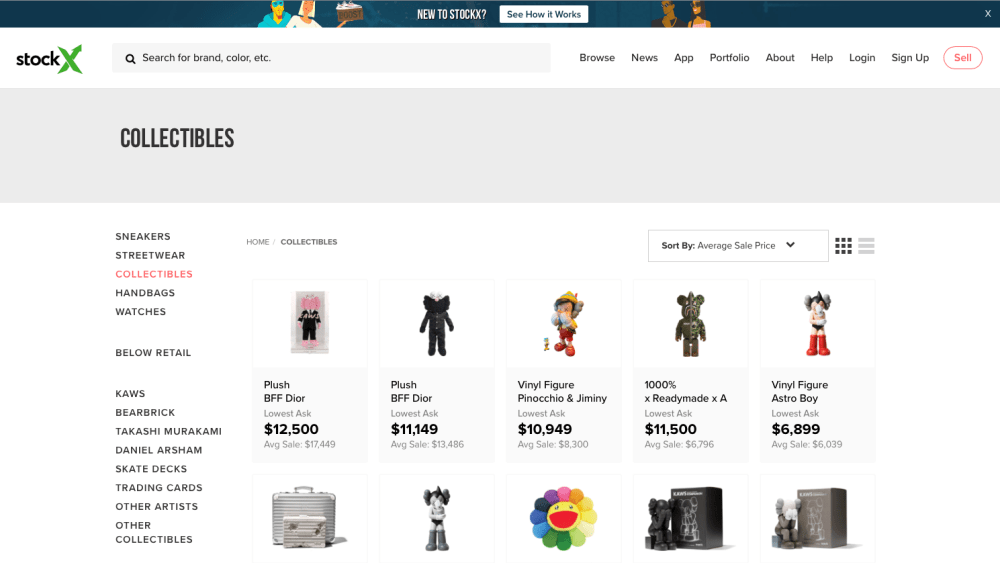 StockX Adds Collectibles Vertical With Toys and Trading Cards