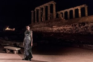 Mary Katrantzouwomenswear, summer 2020show 2Athens, Sounion, Temple of Poseidon