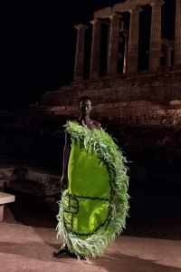 Mary Katrantzouwomenswear, summer 2020show 2Athens, Sounion, Temple of Poseidon