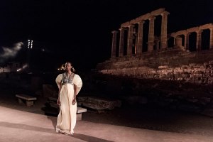 Mary Katrantzouwomenswear, summer 2020show 2Athens, Sounion, Temple of Poseidon