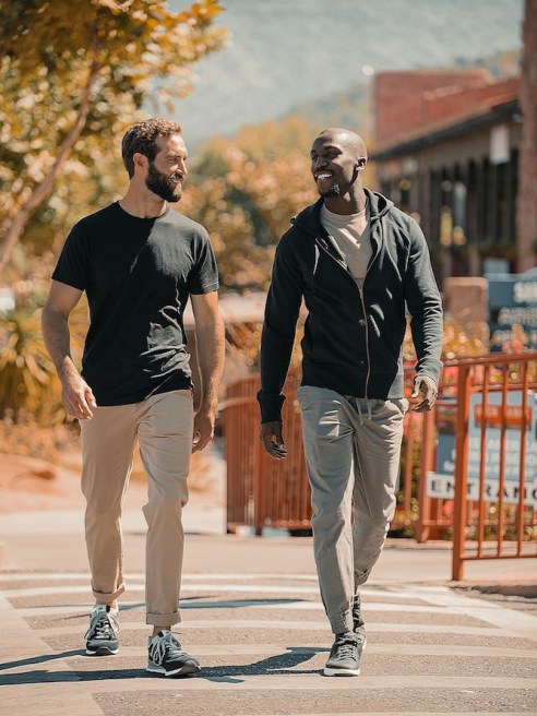 Sportiqe launched its first men’s chino collection featuring two different styles that transition from day to night.