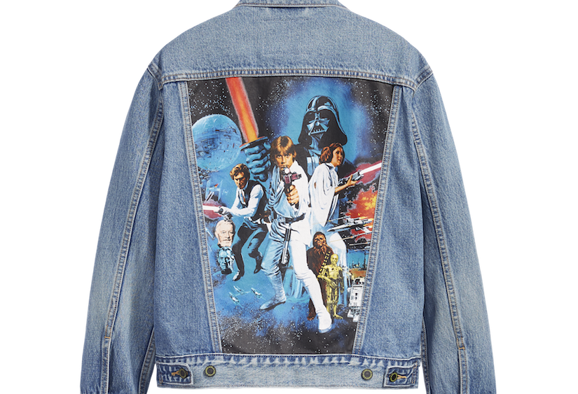 Levi’s celebrates Star Wars history with collaboration offering denim jackets and men's jeans bearing the film's iconic spaceships.