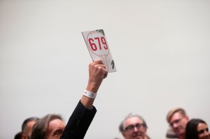 Atmosphere at the Take Home A Nude Auction at the New York Academy of Art.