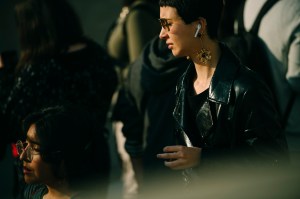 A street style look from Seoul Fashion Week Spring 2020.